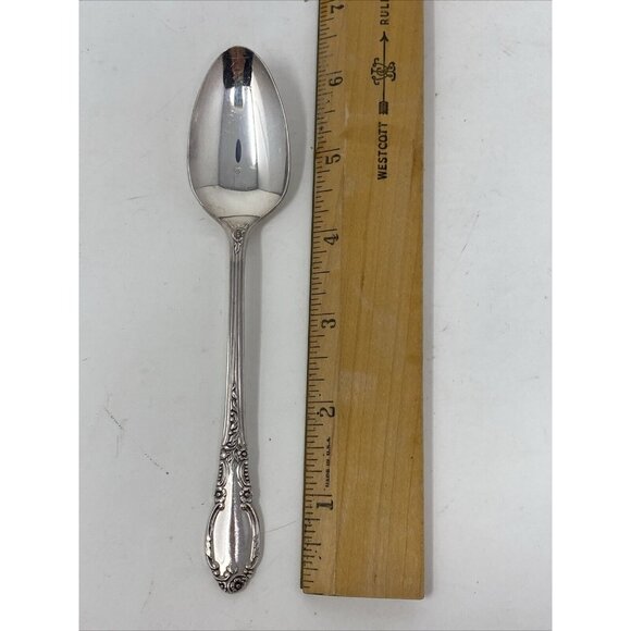 Vintage 1950s Oneida Rogers Enchantment Teaspoons Lot Of 7 - Picture 8 of 8